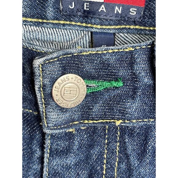 VTG Tommy Hilfinger Women's 70's Chic Logo Sides High Rise Boot Cut Blue Jeans 5 - Picture 8 of 16